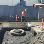 new build drain laying 1